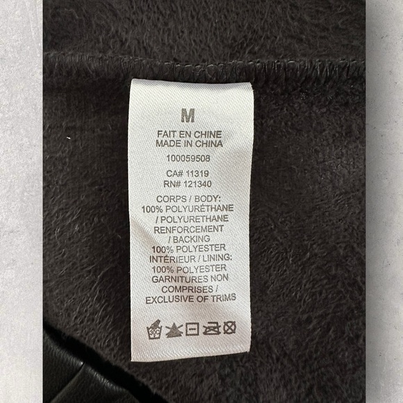 NWT Women’s Dynamite Michaela Faux Leather Muscle T-Shirt | M - Picture 9 of 10